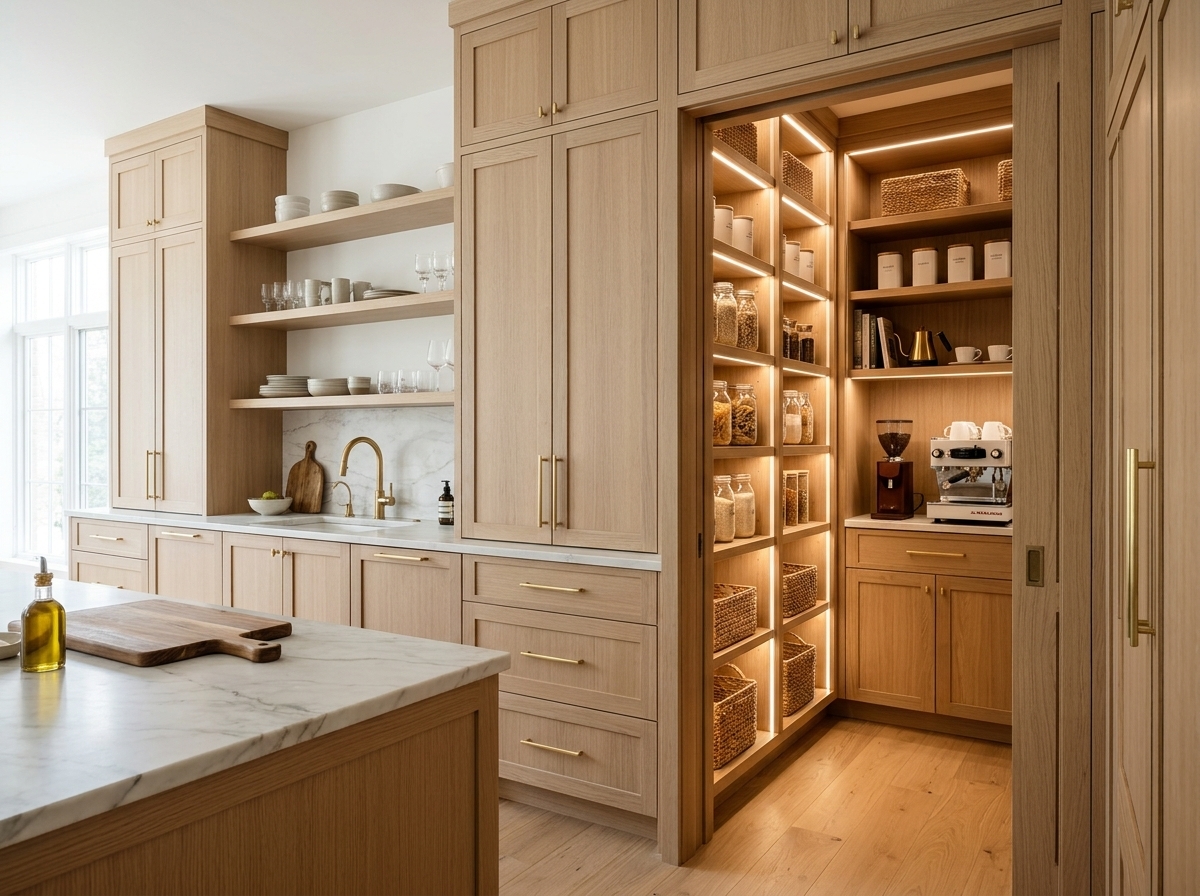 Custom cabinetry and countertop detail in Detroit, MI